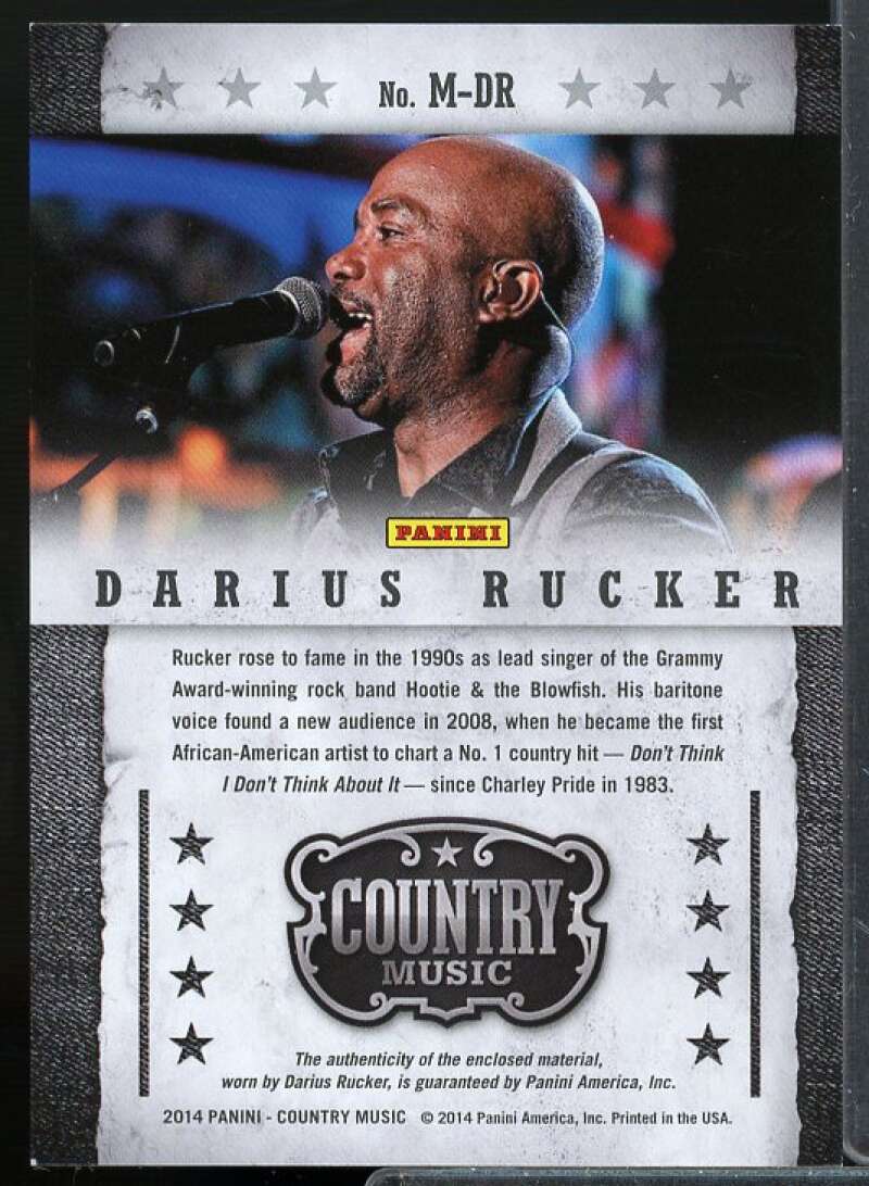 Darius Rucker Card 2015 Panini Country Music Musician Materials #7  Image 2