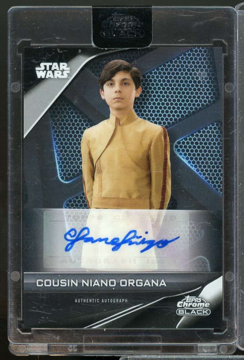 Ian Inigo as Cousin Niano Organa Card 2023 Topps Chrome Black Star Wars AU #AII  Image 1