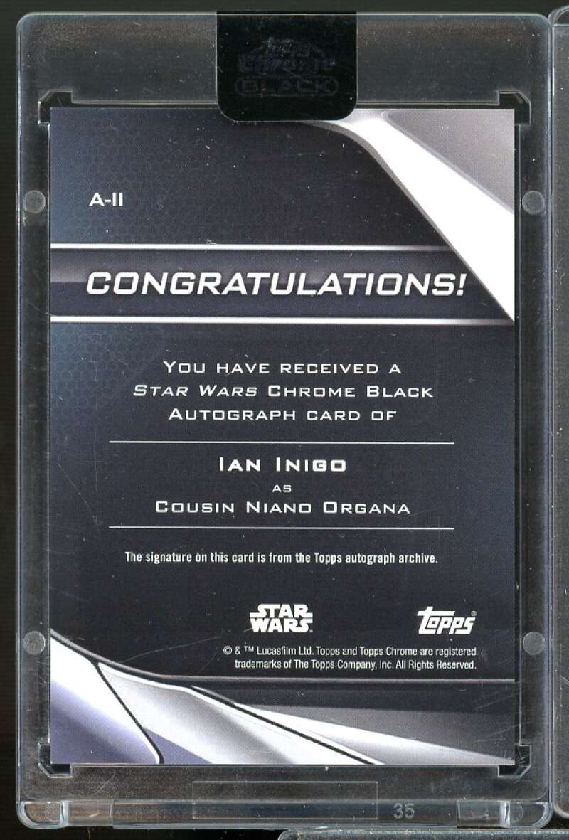 Ian Inigo as Cousin Niano Organa Card 2023 Topps Chrome Black Star Wars AU #AII  Image 2