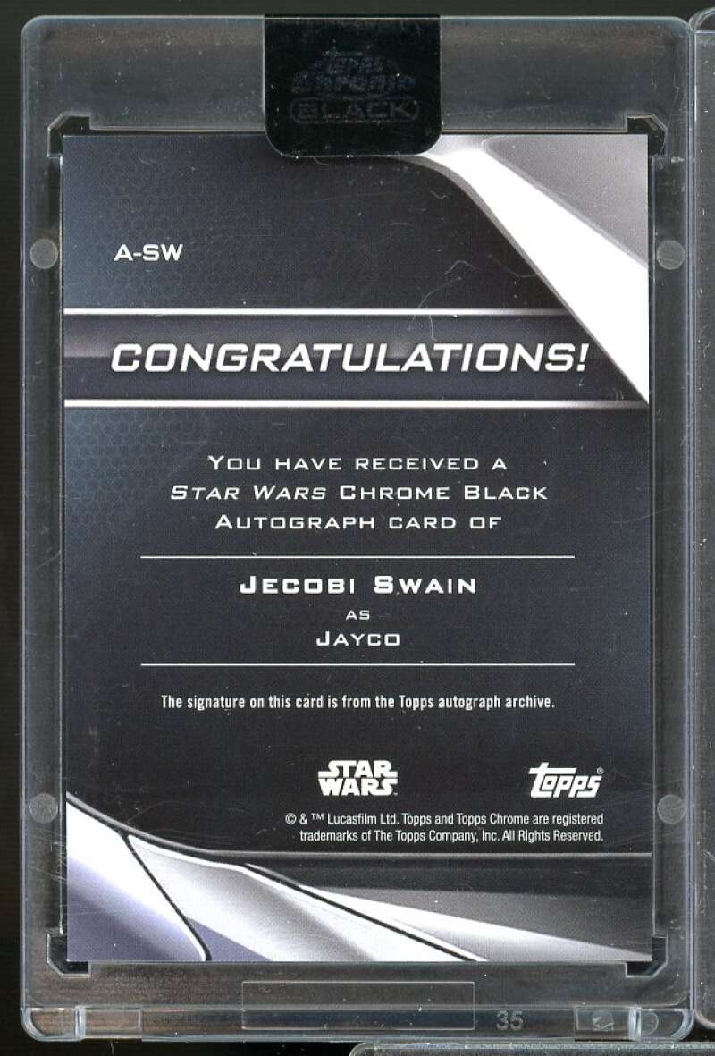 Jecobi Swain as Jayco Card 2023 Topps Chrome Black Star Wars Autographs #ASW  Image 2