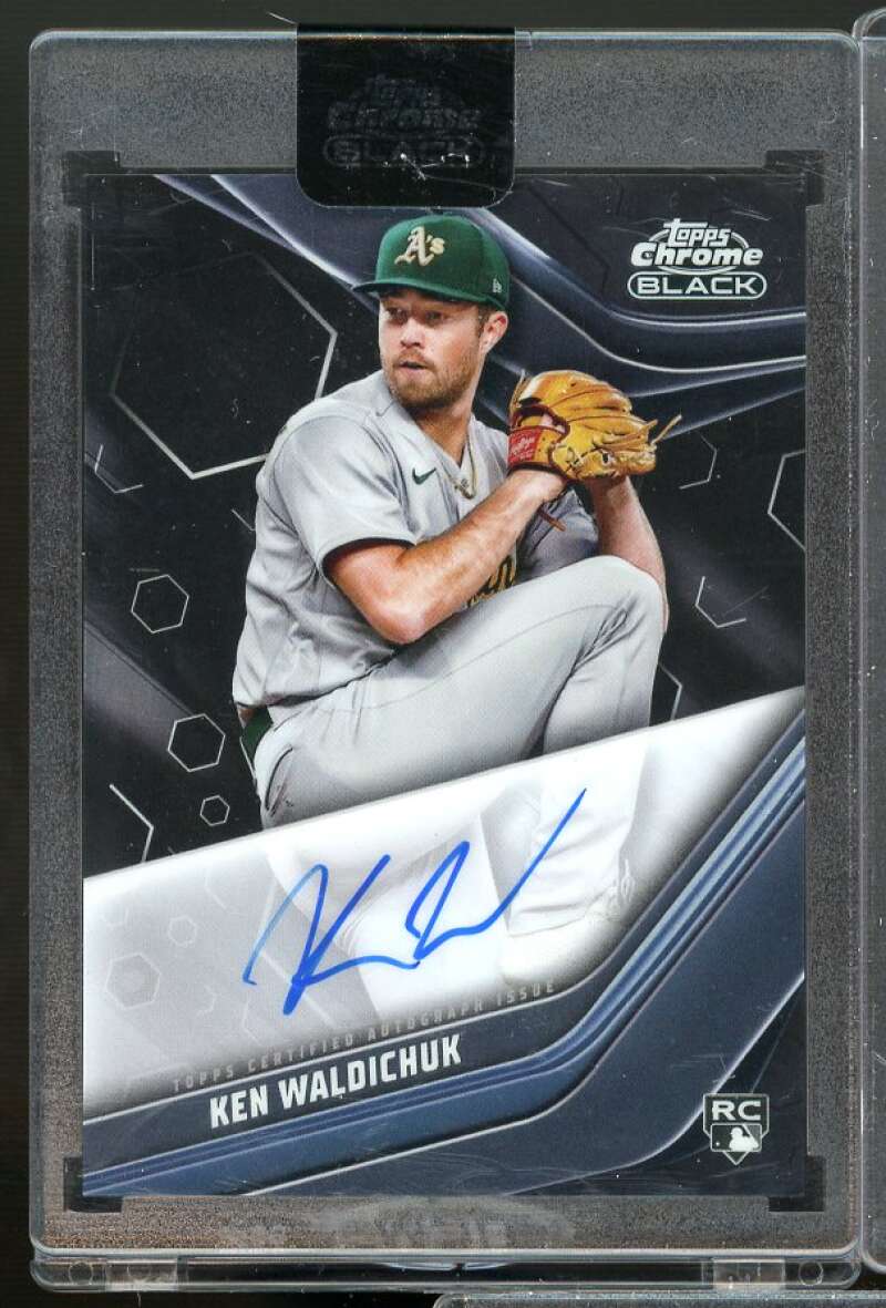 Ken Waldichuk Card 2023 Topps Chrome Black Autographs #CBAKW  Image 1