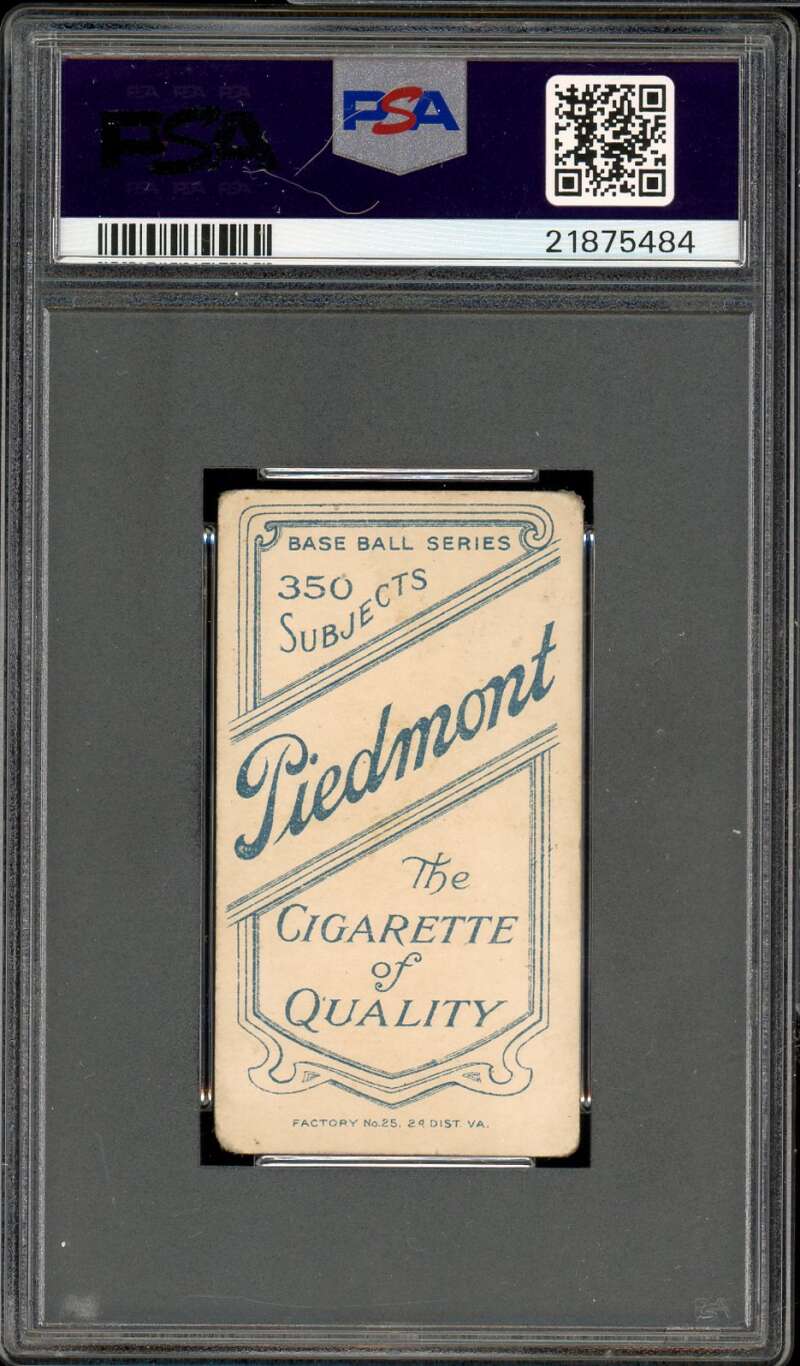 Frank Delehanty Card 1909-1911 T206 Piedmont 350 #122 PSA 2 Image 2