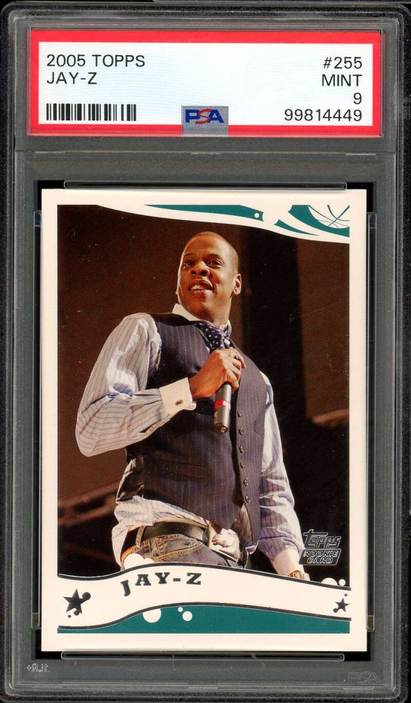 Jay-Z Rookie Card 2005 Topps #255 PSA 9 Image 1