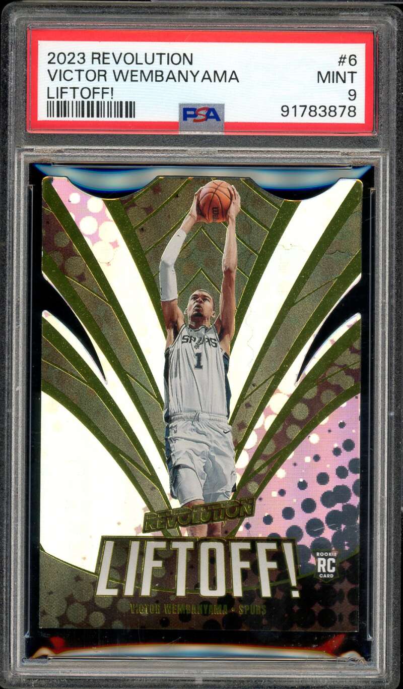 Victor Wembanyama Rookie Card 2023-24 Revolution Liftoff #6 PSA 9 Image 1