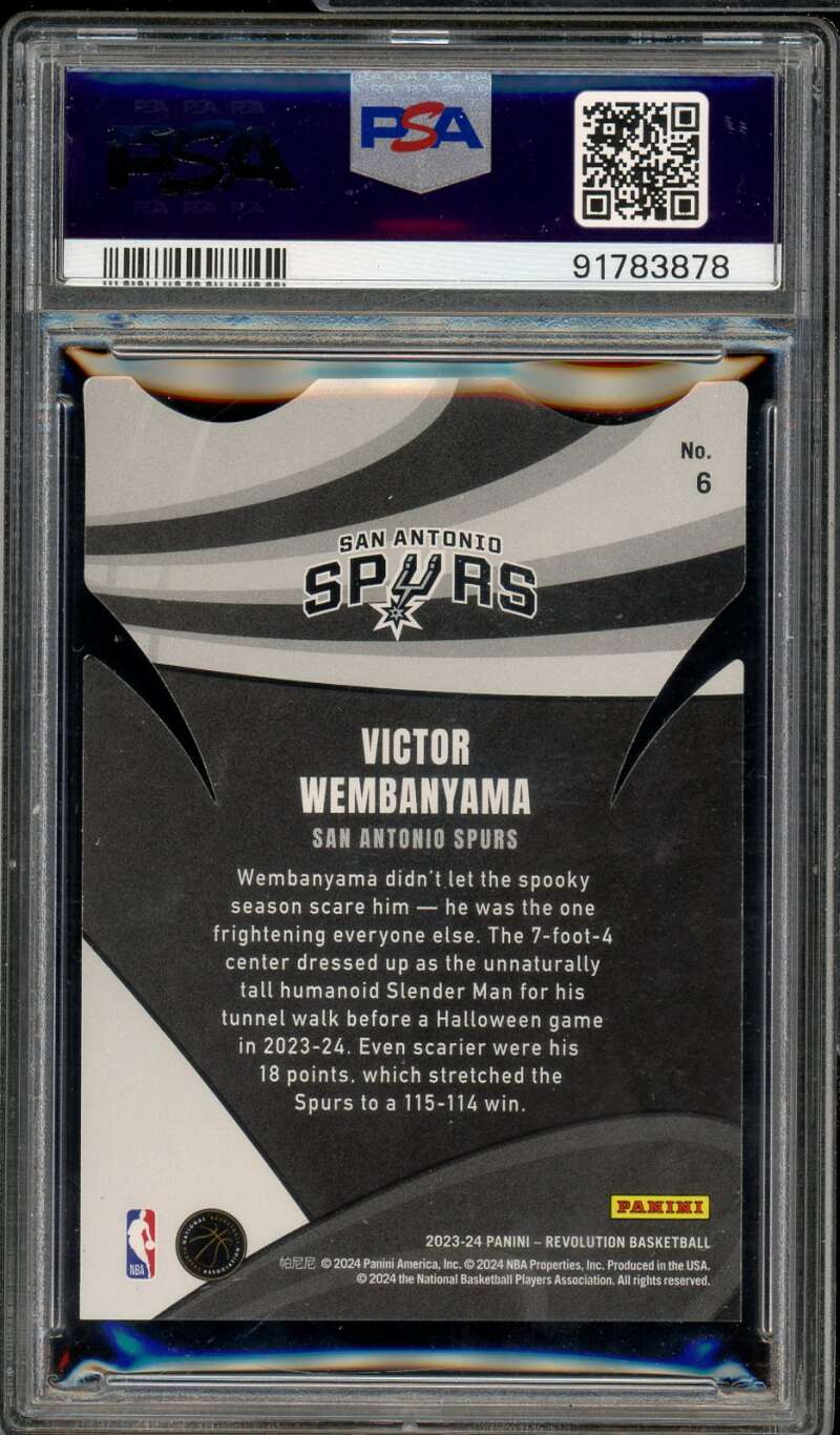 Victor Wembanyama Rookie Card 2023-24 Revolution Liftoff #6 PSA 9 Image 2