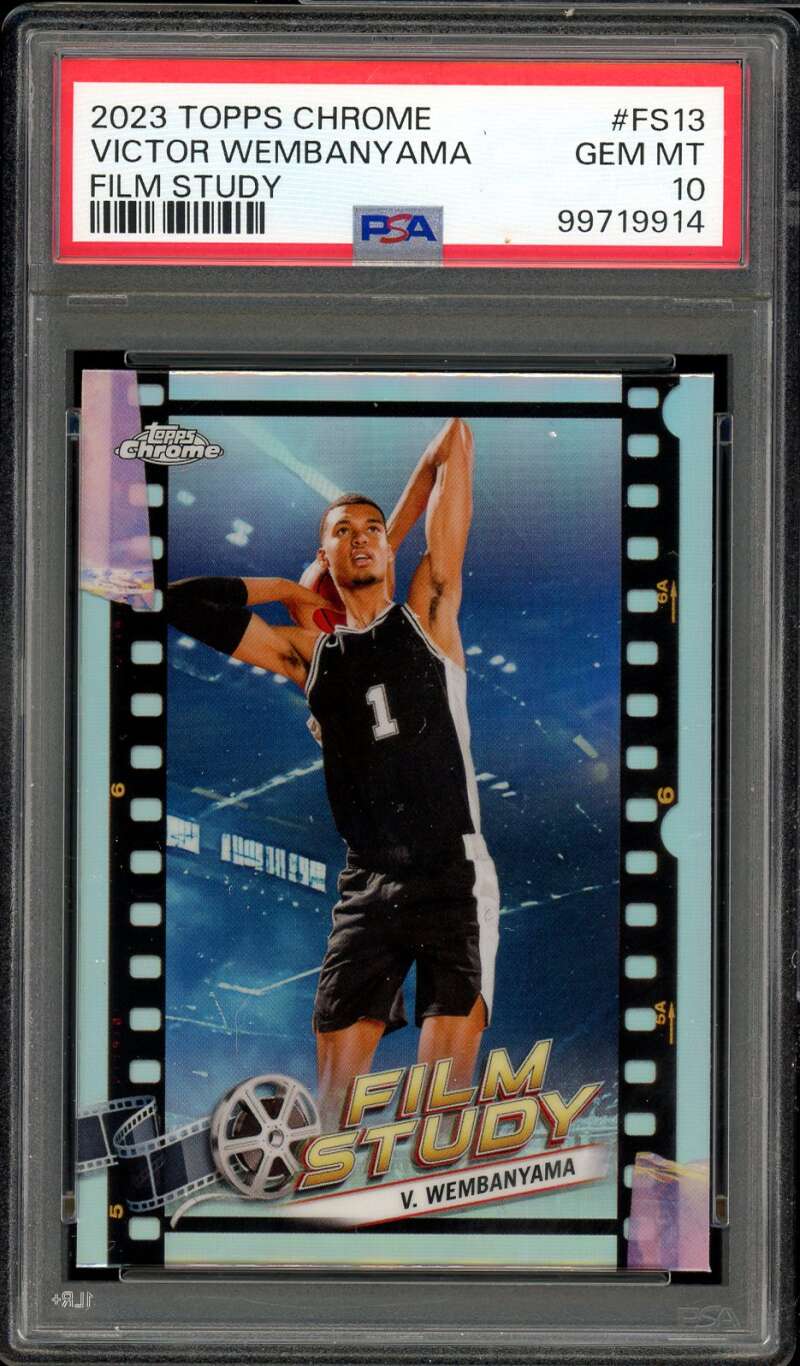 Victor Wembanyama Rookie Card 2023-24 Topps Chrome Film Study #FS13 PSA 10 Image 1