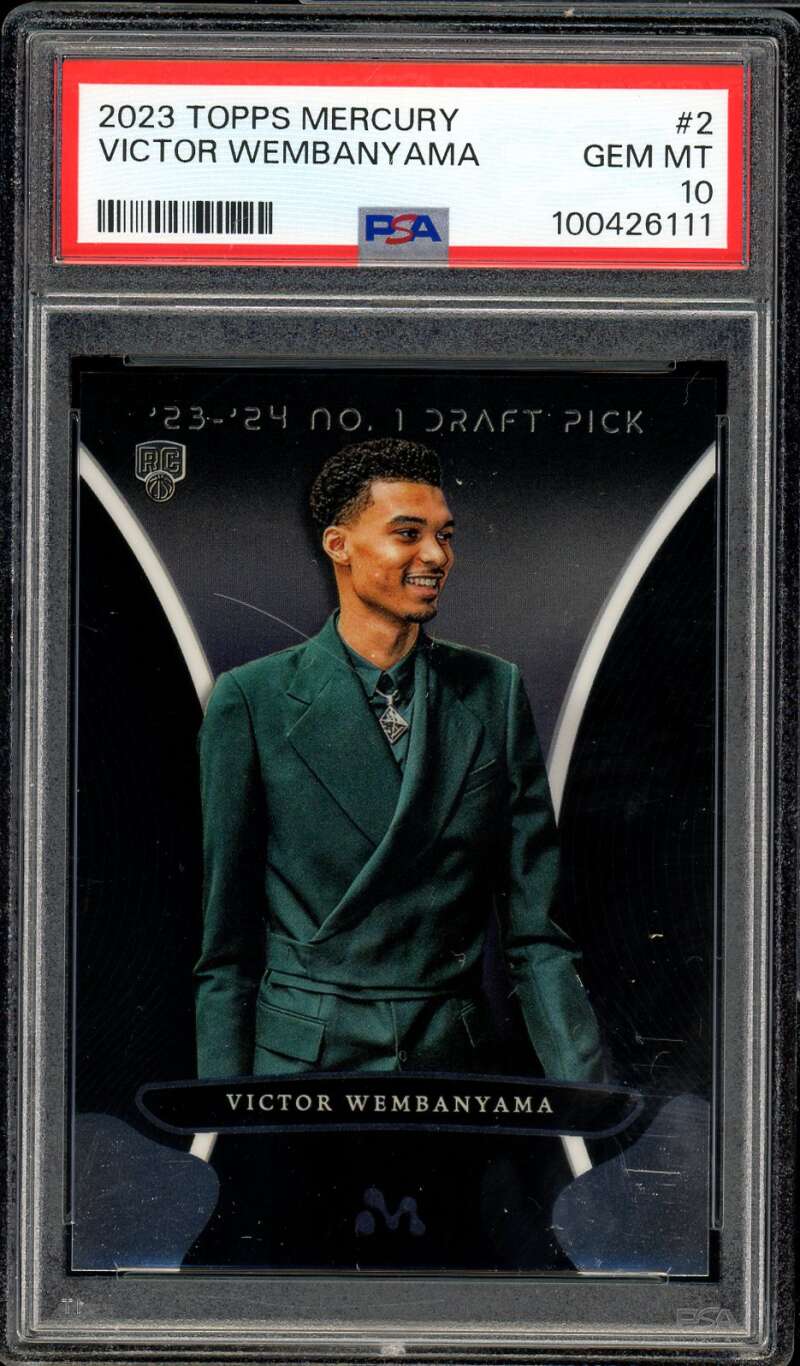 Victor Wembanyama Rookie Card 2023-24 Topps Mercury (pop 10) #2 PSA 10 Image 1