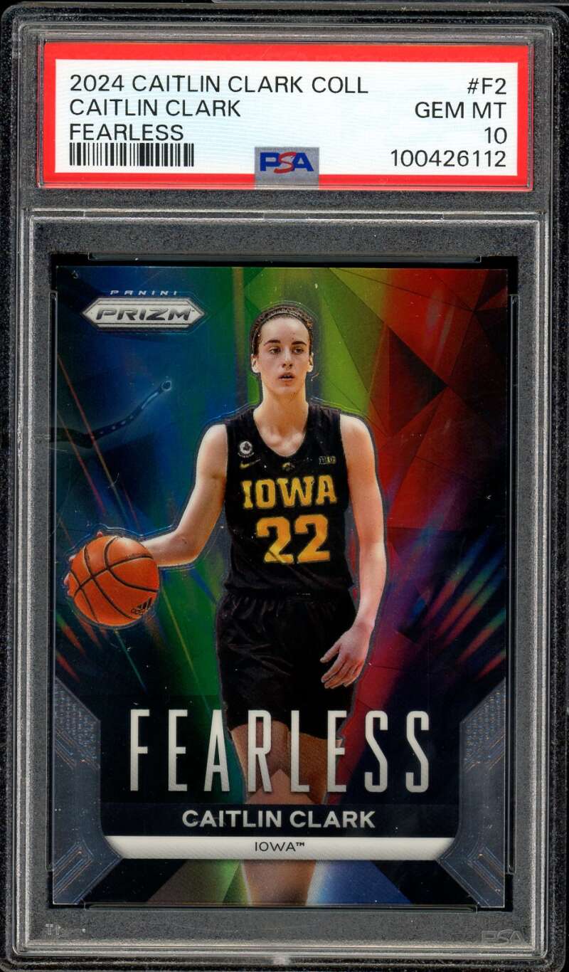 Caitlin Clark Card 2024 Caitlin Clark Coll Fearless #F2 PSA 10 Image 1