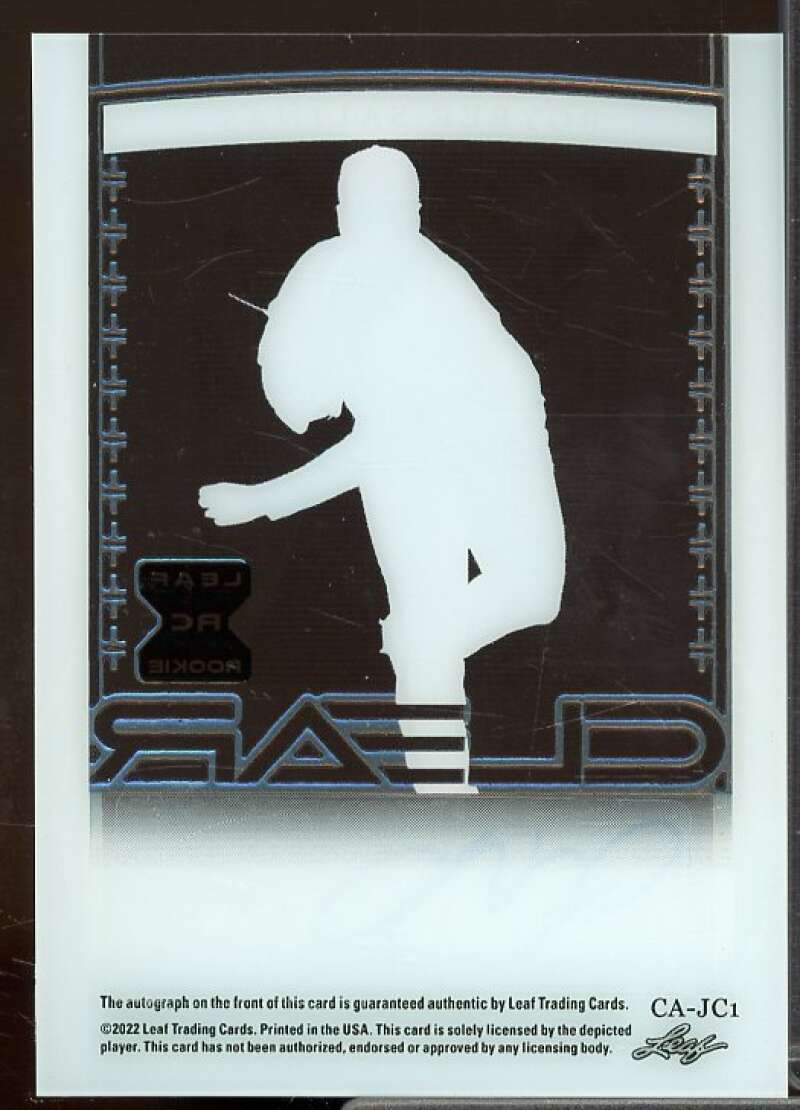 Royber Salinas Rookie Card 2022 Leaf Trinity Clear Autographs Gold Foil #CARS2  Image 2