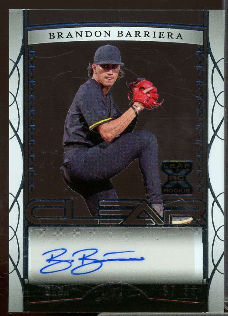 Brandon Barriera Rookie 2022 Leaf Trinity Clear Autographs Silver Foil #CABB1  Image 1
