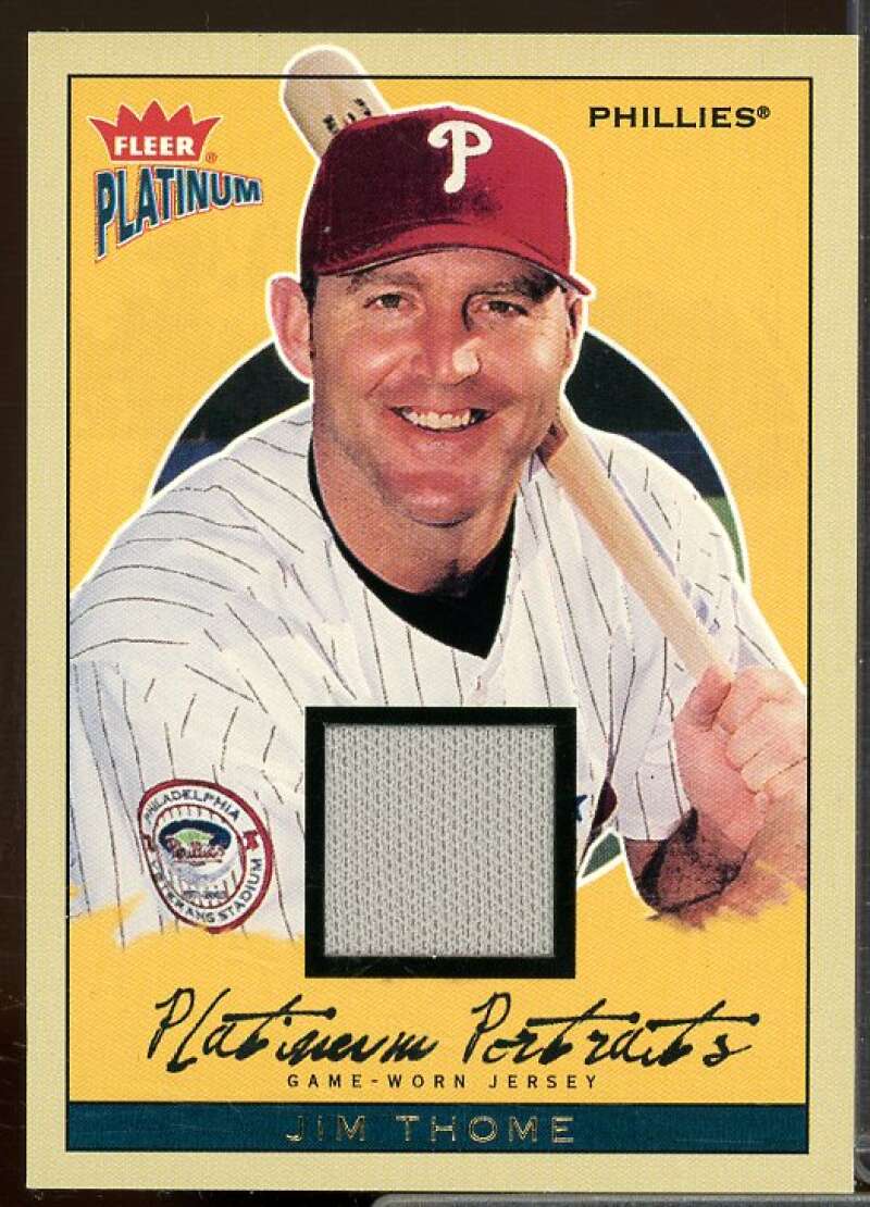 Jim Thome Card 2004 Fleer Platinum Portraits Game Jersey #JT  Image 1