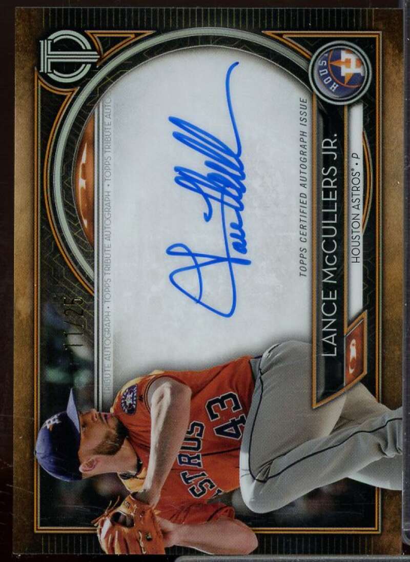 Lance McCullers Jr. Card 2020 Topps Tribute Autographs Orange #TALMJ  Image 1