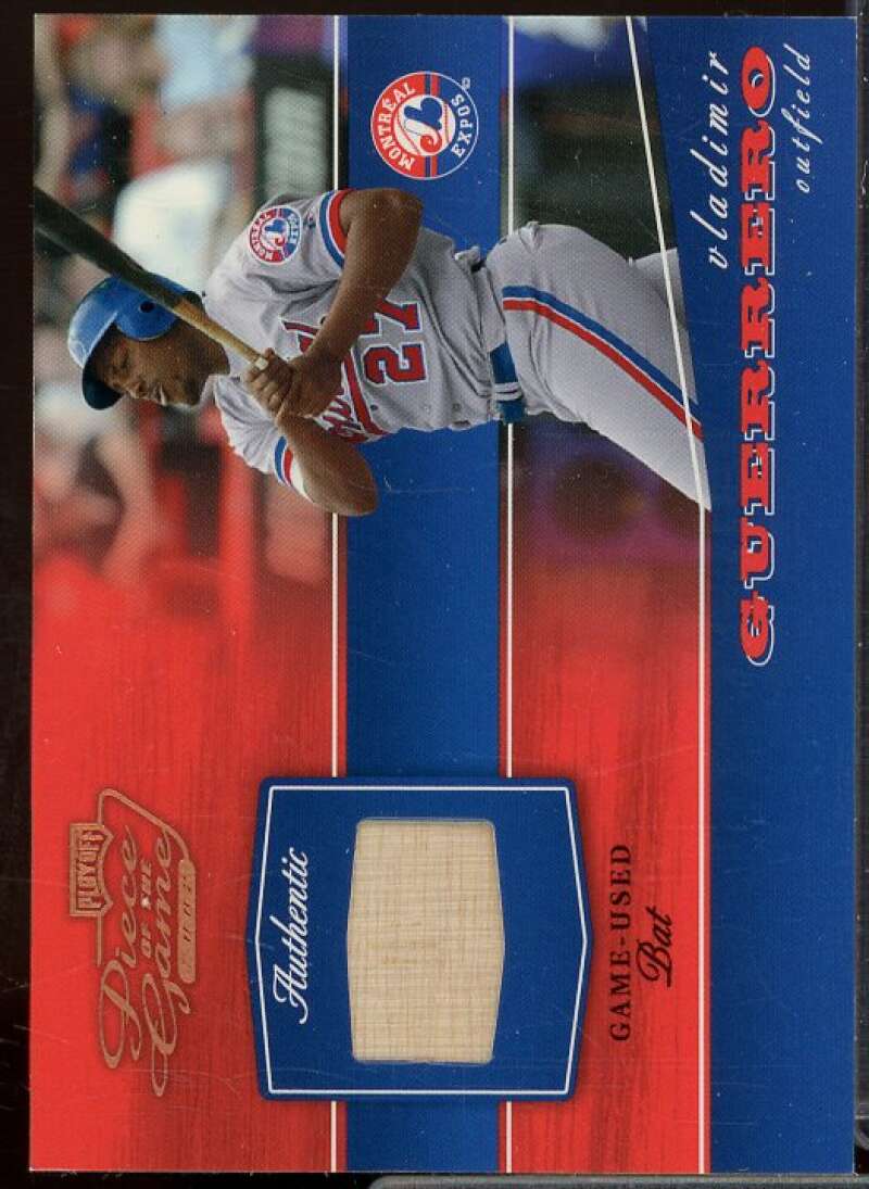 Vladimir Guerrero Bat Card 2002 Playoff Piece of the Game Materials Bronze #90  Image 1