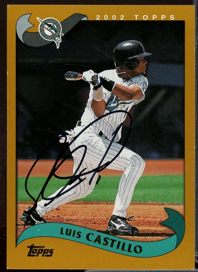 Luis Castillo In Person Autograph Card 2002 Topps #113  Image 1