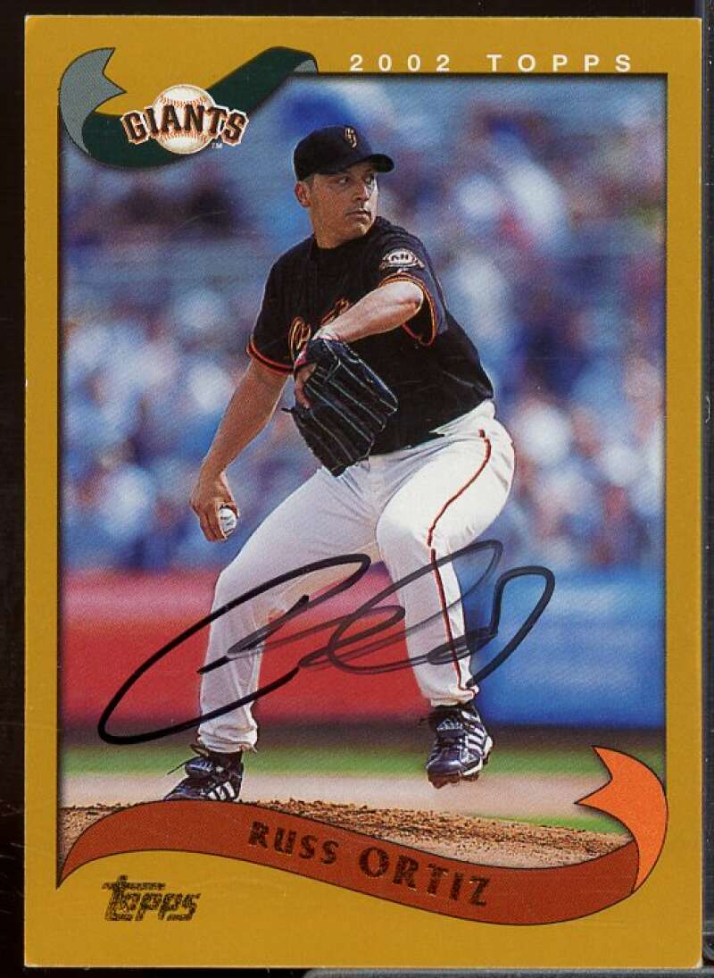 Russ Ortiz In Person Autograph Card 2002 Topps #107  Image 1