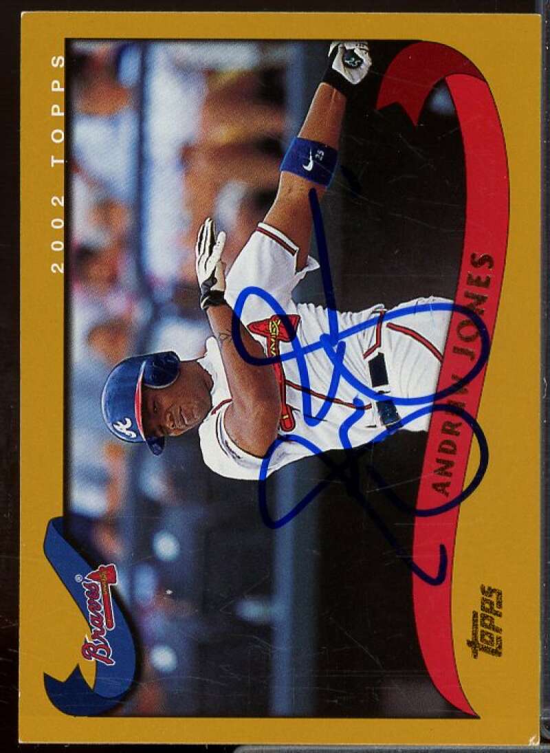Andruw Jones In Person Autograph Card 2002 Topps #110  Image 1