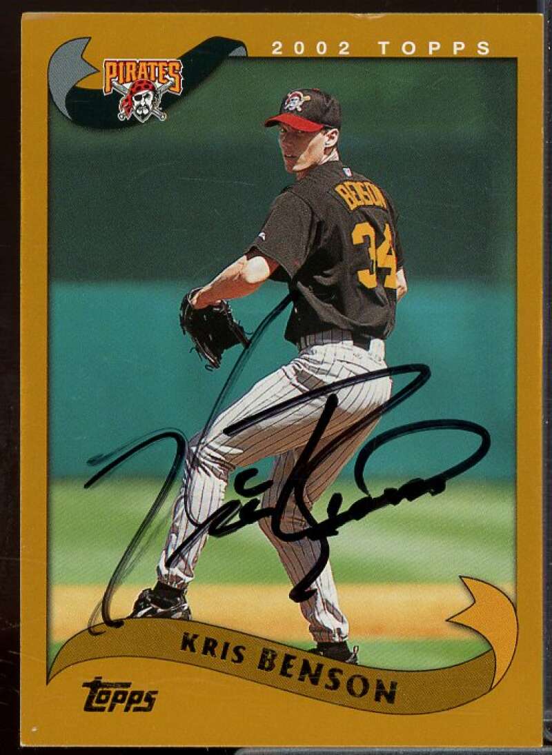 Kris Benson In Person Autograph Card 2002 Topps #484  Image 1
