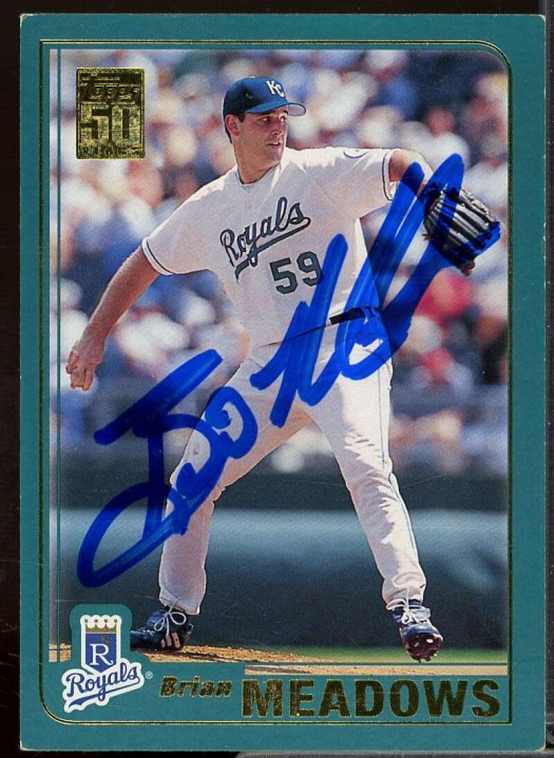 Brian Meadows In Person Autograph Card 2001 Topps #486  Image 1
