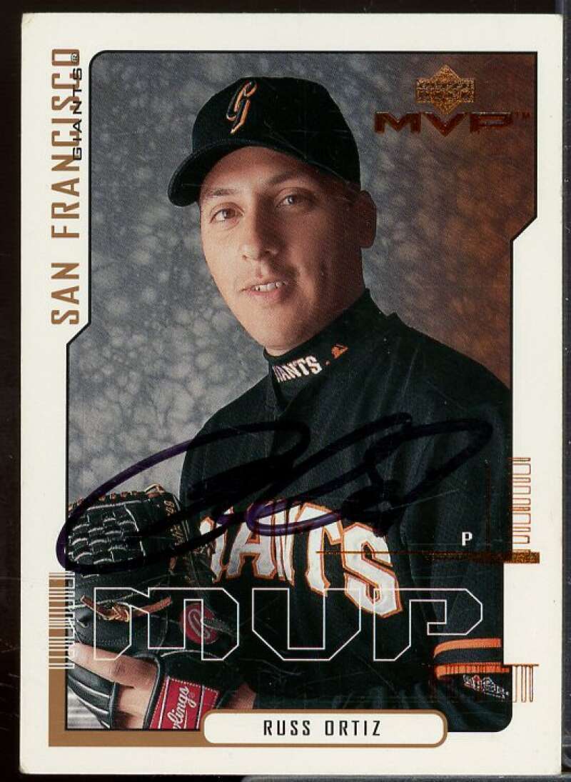 Russ Ortiz In Person Autograph Card 2000 Upper Deck MVP #88  Image 1