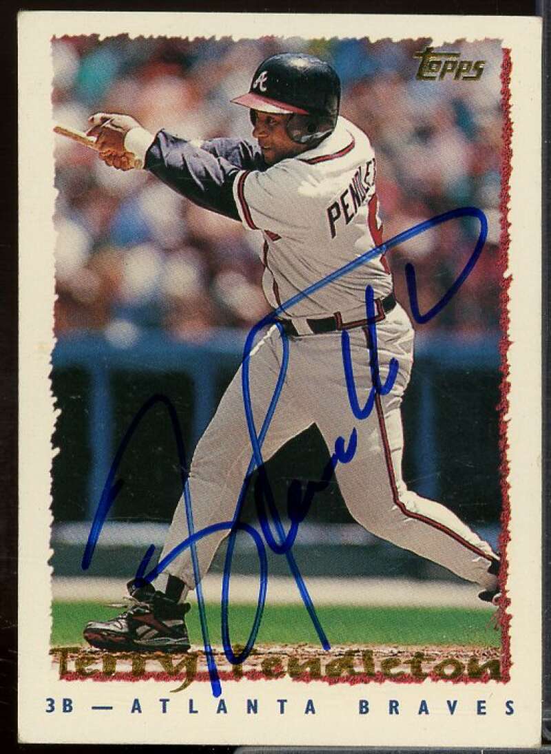 Terry Pendleton In Person Autograph Card 1995 Topps #242  Image 1