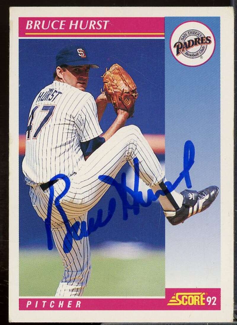 Bruce Hurst In Person Autograph Card 1992 Score #111  Image 1