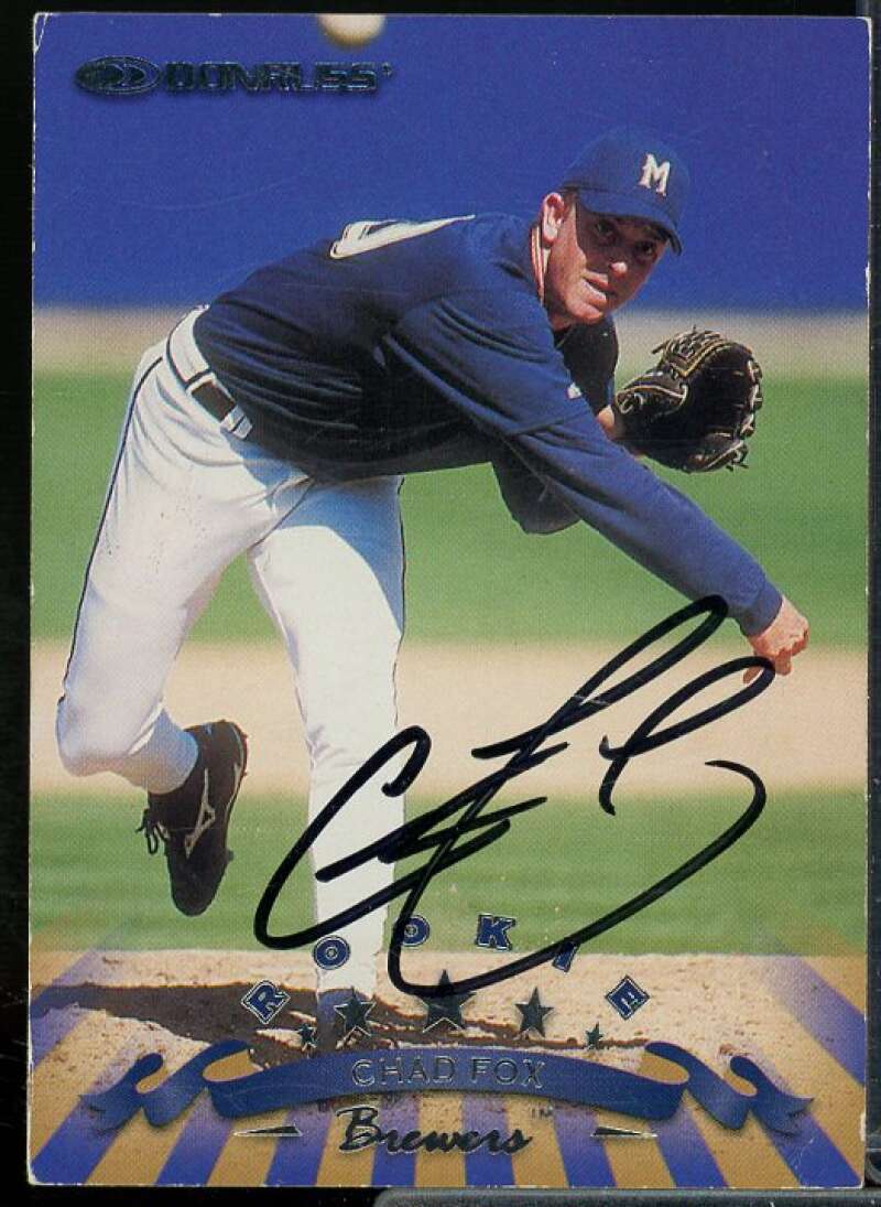 Chad Fox Rookie In Person Autograph Card 1998 Donruss #336  Image 1