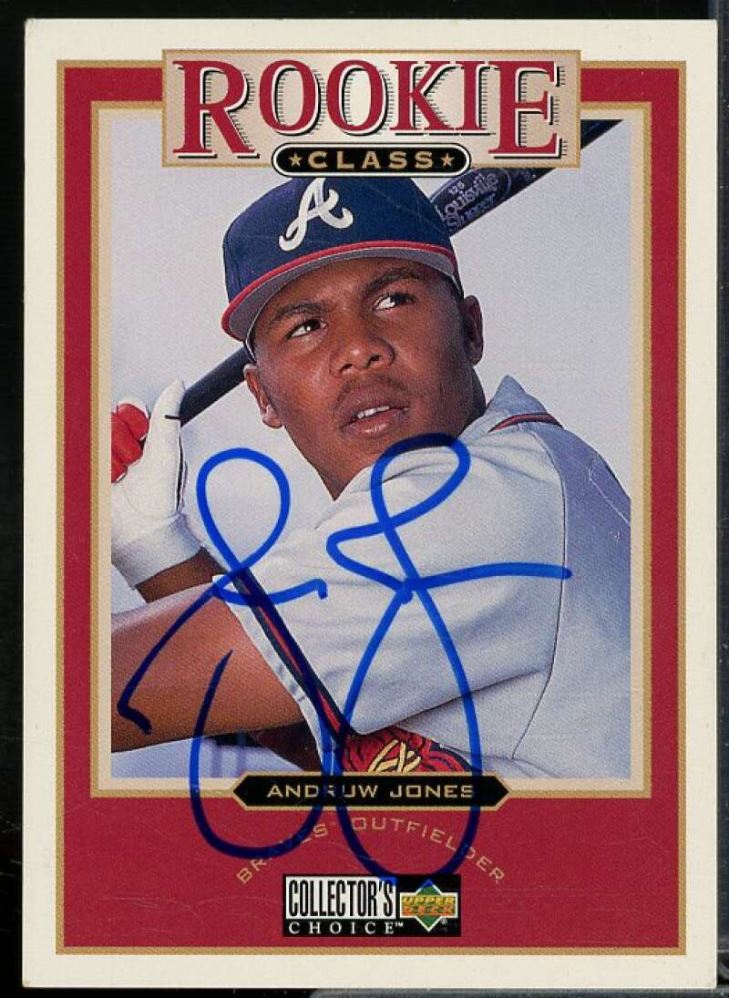 Andruw Jones In Person Autograph Card 1997 Collector's Choice #1  Image 1