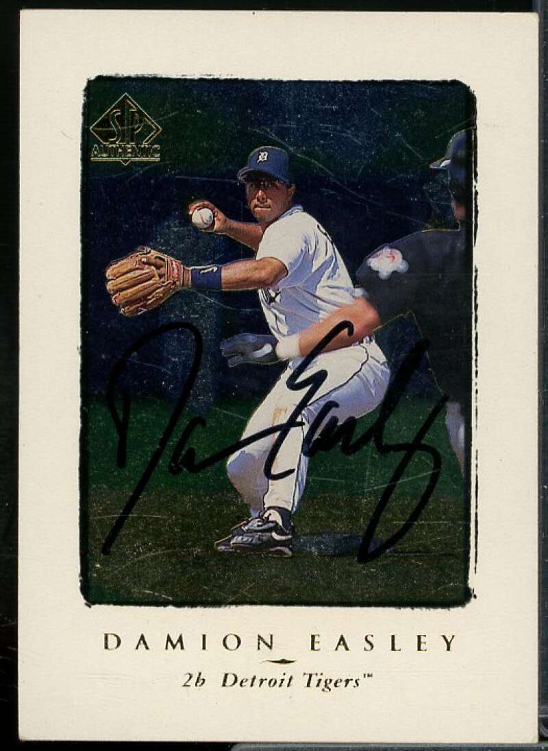 Damion Easley In Person Autograph Card 1998 SP Authentic #89  Image 1