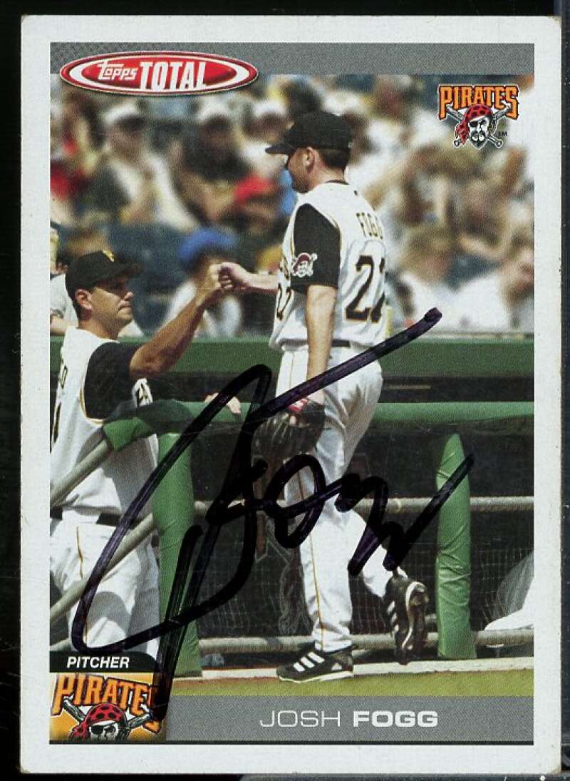 Josh Fogg In Person Autograph Card 2004 Topps Total #139  Image 1