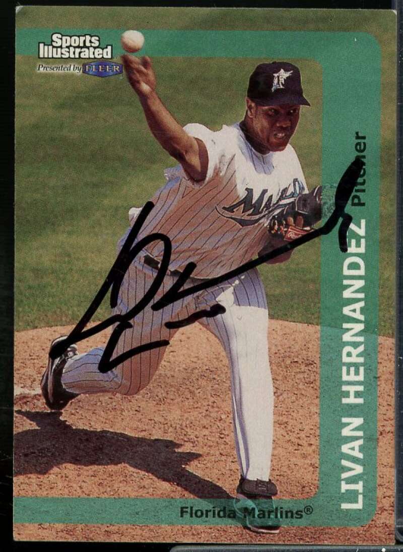 Livan Hernandez In Person Autograph Card 1999 Sports Illustrated #125  Image 1