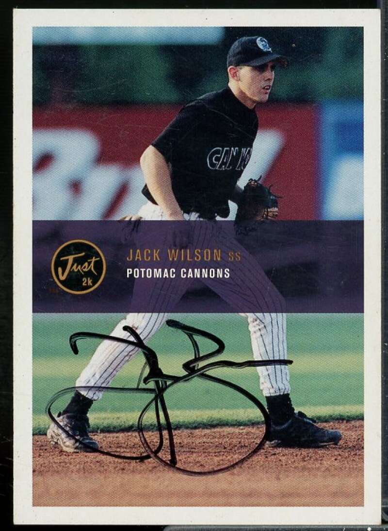 Jack Wilson In Person Autograph Card 2000 Just #99  Image 1