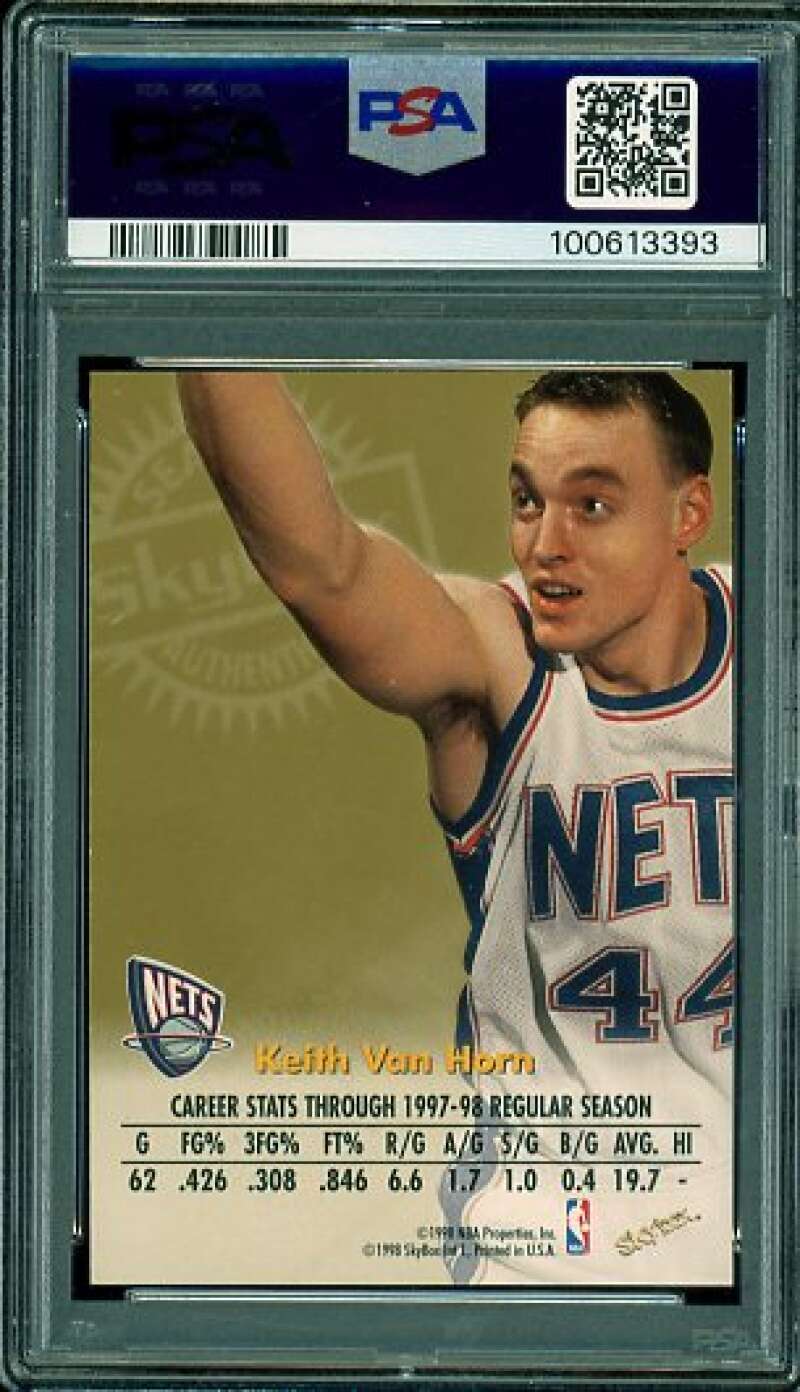 Keith Van Horn Card 1998-99 SkyBox Premium Autographics PSA 7 Image 2