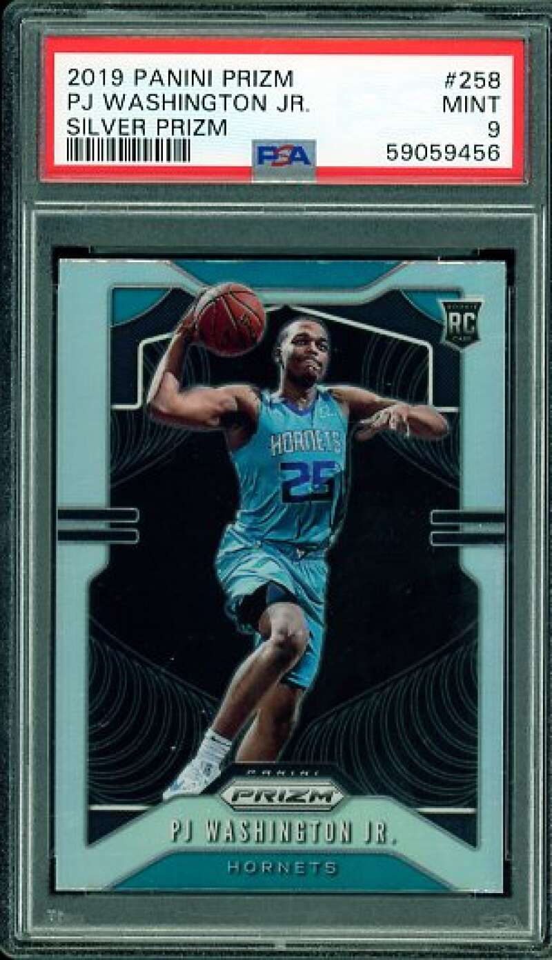 PJ Washington Jr. Rookie Card 2019-20 Panini Prizm Silver Prizm #258 PSA 9 Image 1