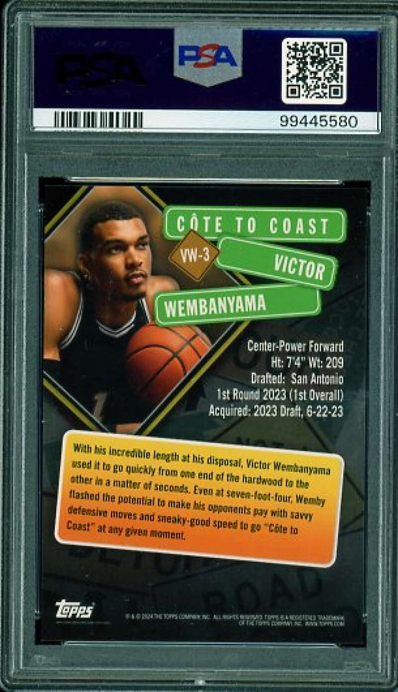 Victor Wembanyama Rookie 2023-24 Topps Mercury Insert (pop 2) (85/99) #VW3 PSA 9 Image 2