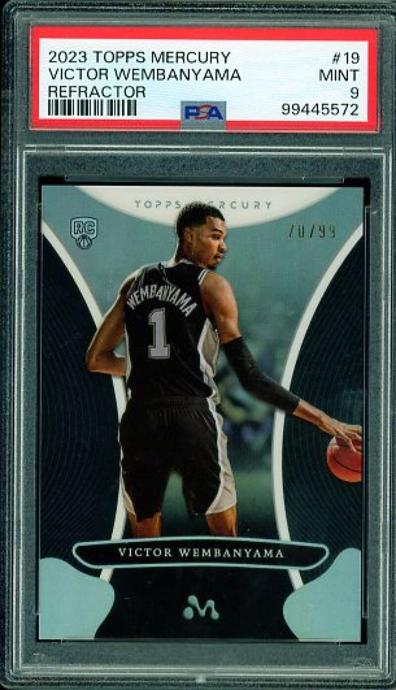 Victor Wembanyama Rookie Card 2023-24 Topps Mercury Refractor (20/99) #19 PSA 9 Image 1