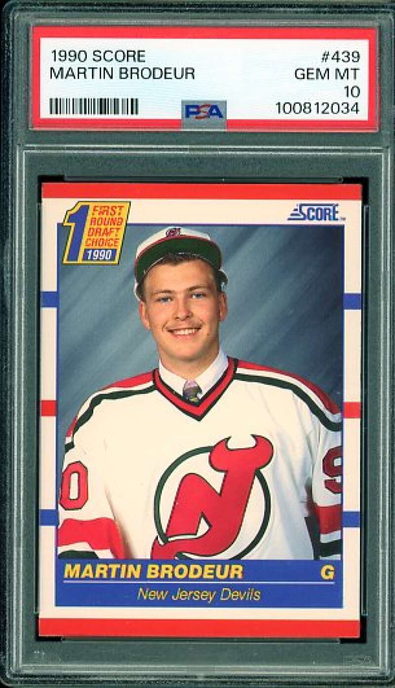 Martin Brodeur Rookie Card 1990-91 Score #439 PSA 10 Image 1