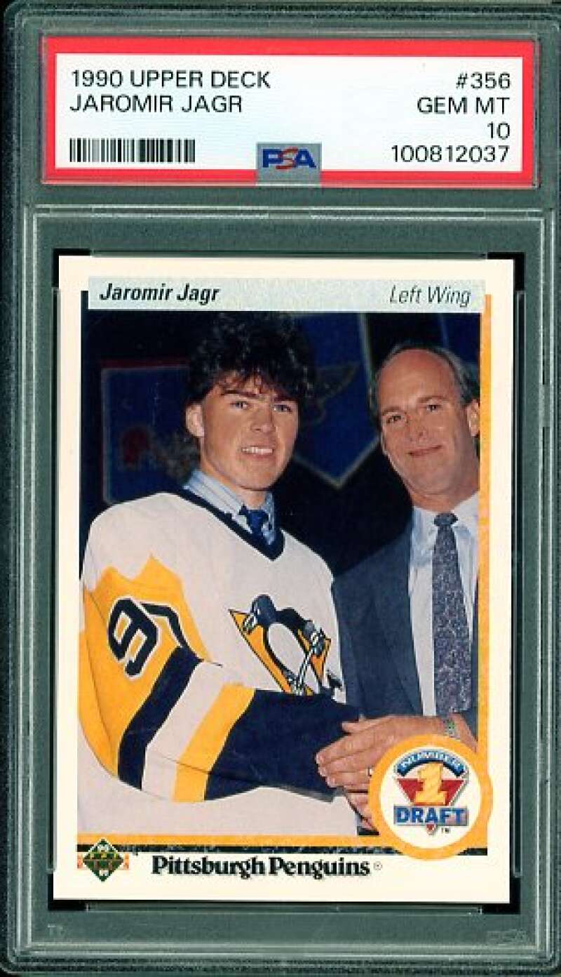 Jaromir Jagr Rookie Card 1990-91 Upper Deck #356 PSA 10 Image 1