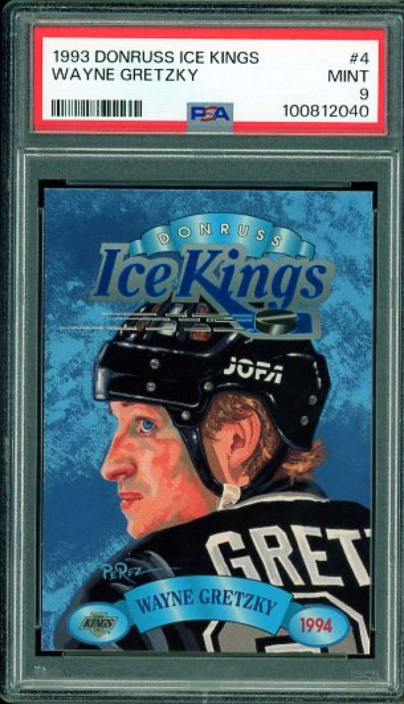 Wayne Gretzky Card 1993-94 Donruss Ice Kings #4 PSA 9 Image 1