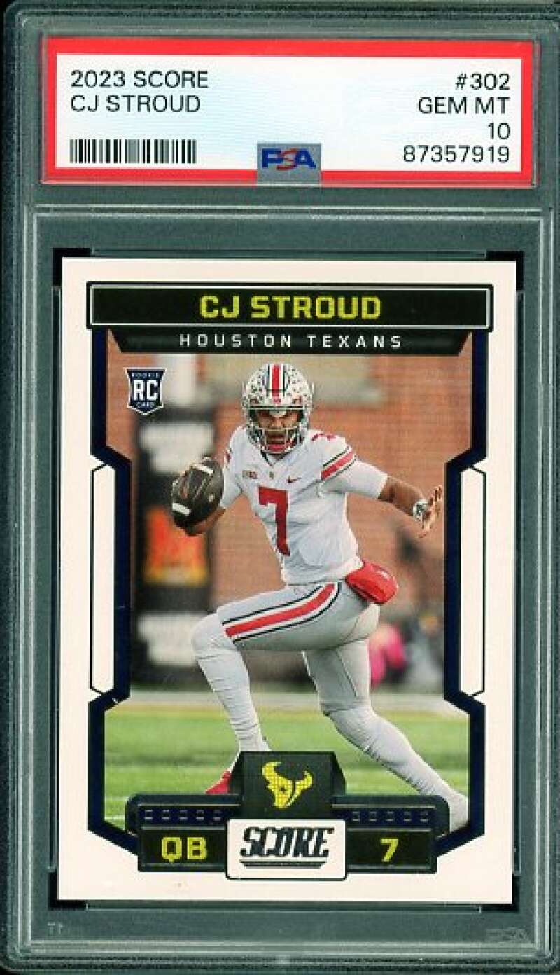 CJ Stroud Rookie Card 2023 Score #302 PSA 10 Image 1