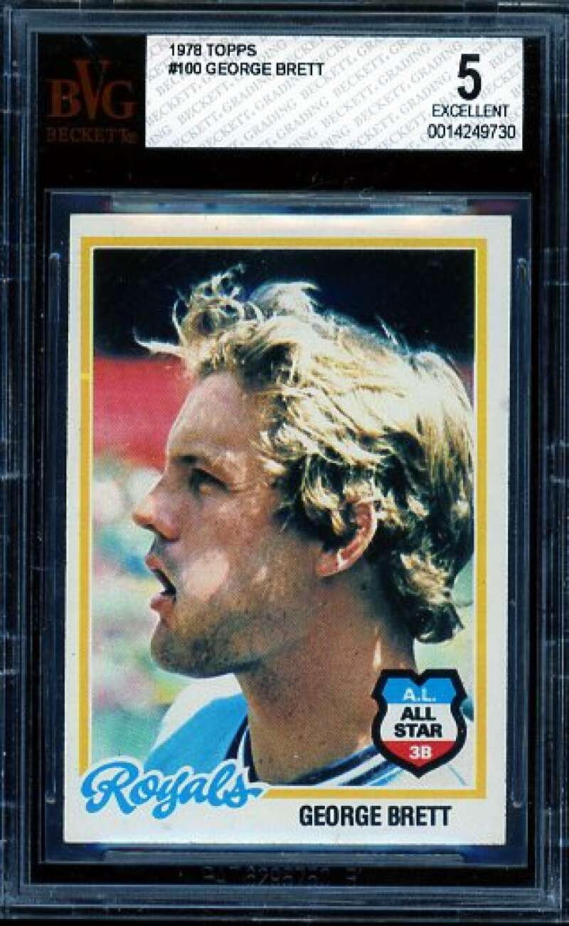 George Brett Card 1978 Topps #100 BVG 5 Image 1