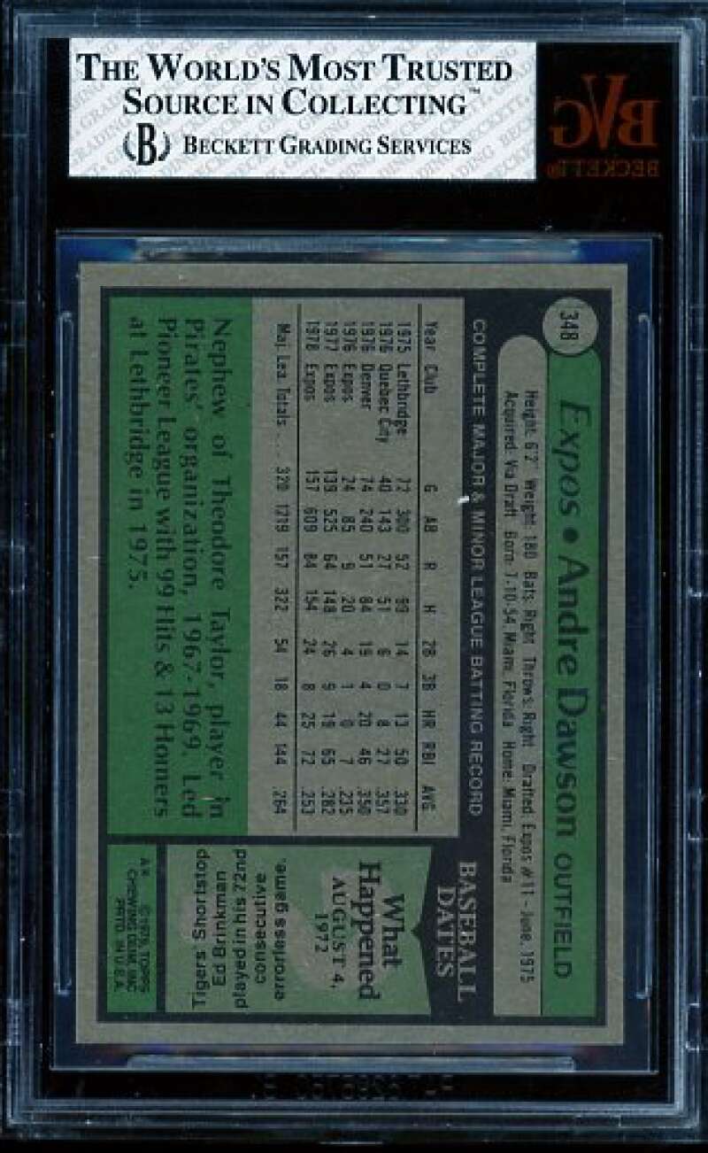 Andre Dawson Card 1979 Topps #348 PSA 5.5 Image 2