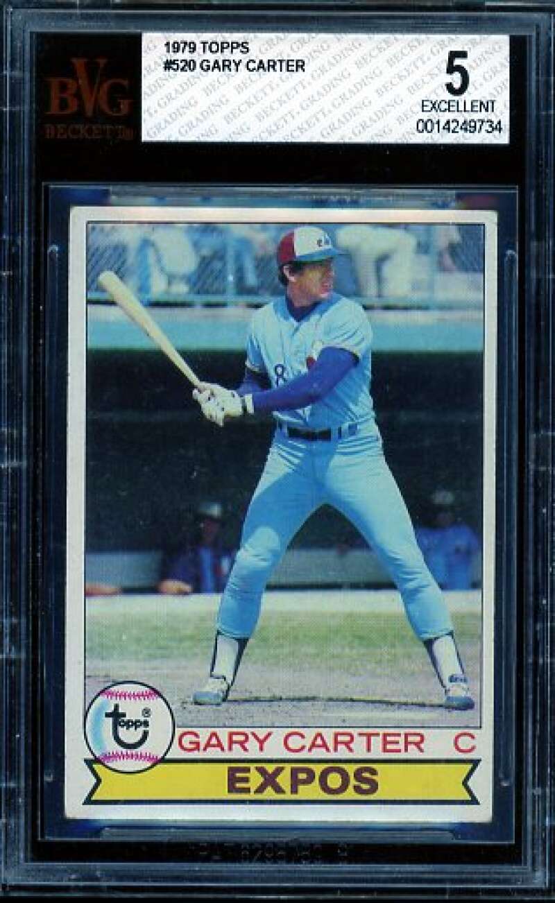 Gary Carter Card 1979 Topps #520 BVG 5 Image 1