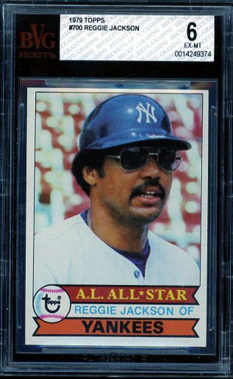 Reggie Jackson Card 1979 Topps #700 BVG 6 Image 1