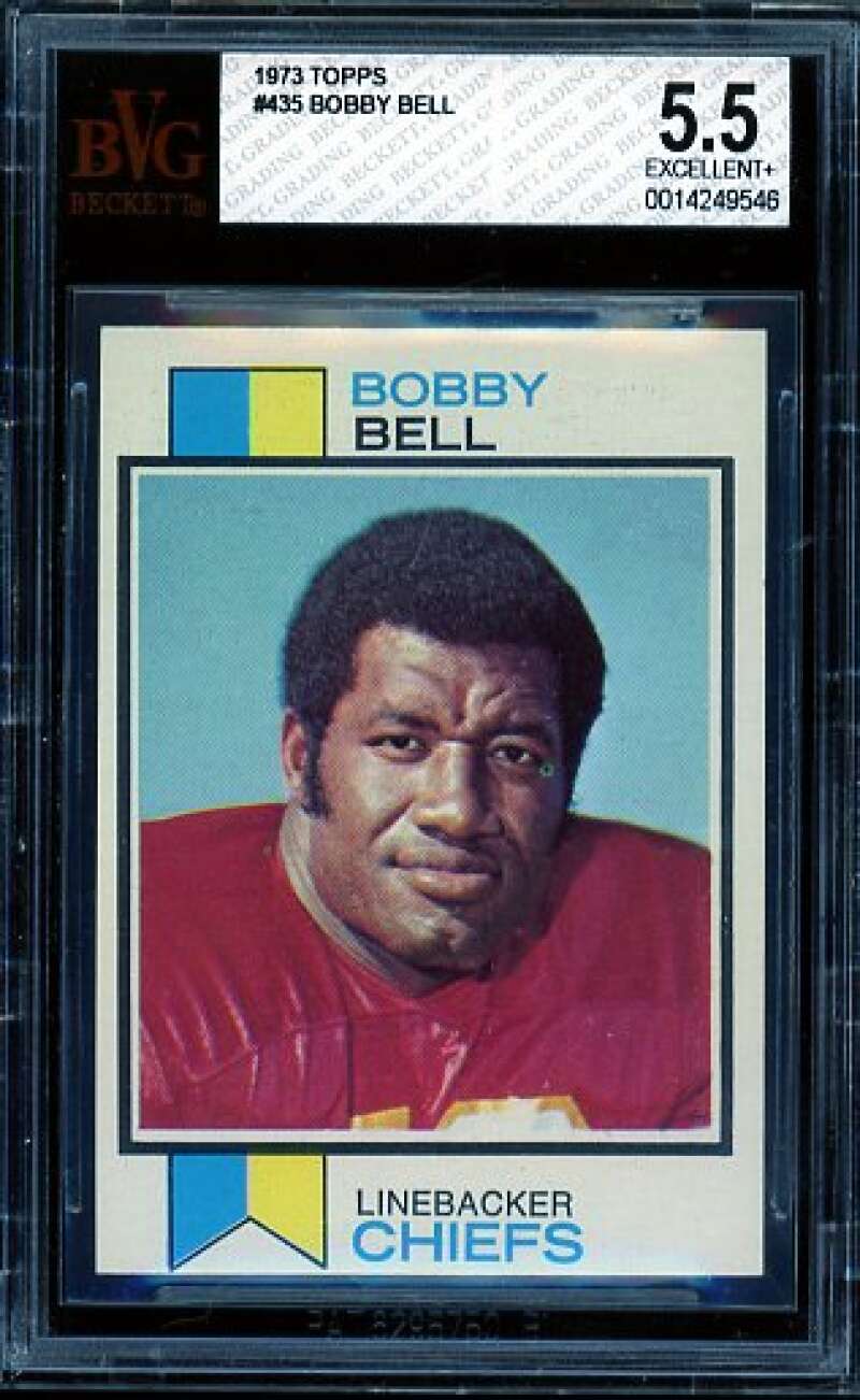 Bobby Bell Card 1973 Topps #435 BVG 5.5 Image 1