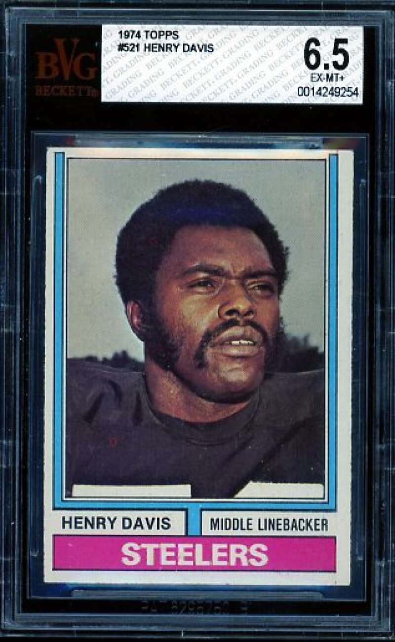 Henry Davis Card 1974 Topps #521 BVG 6.5 Image 1