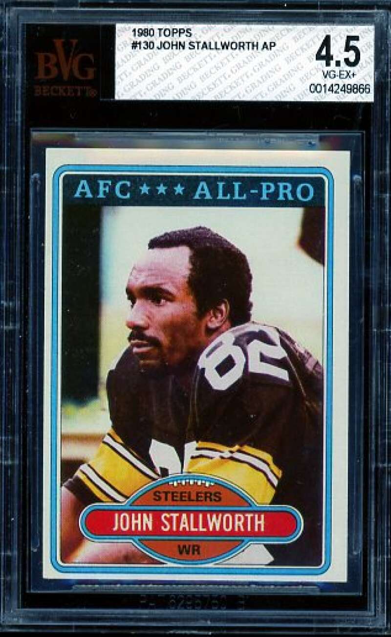 John Stallworth Card 1990 Topps #130 BVG 4.5 Image 1