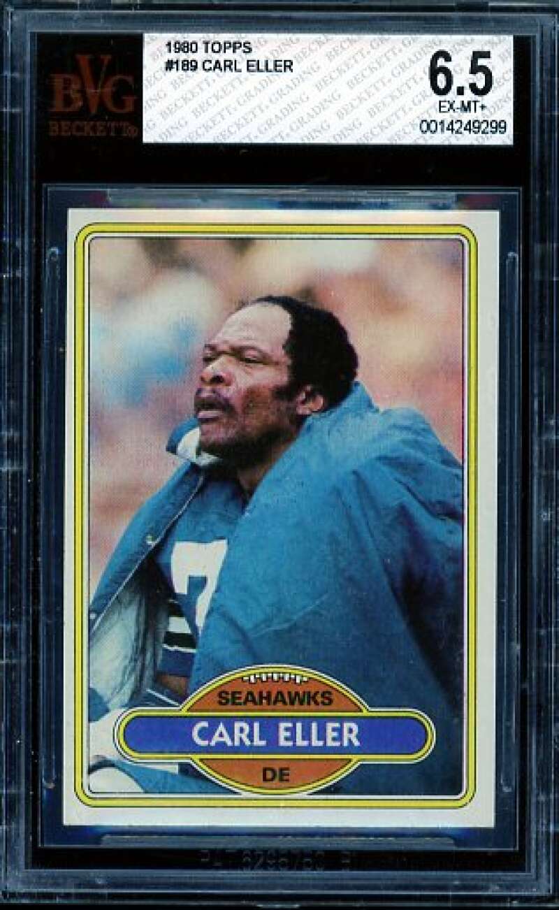 Carl Eller Card 1980 Topps #189 BVG 6.5 Image 1