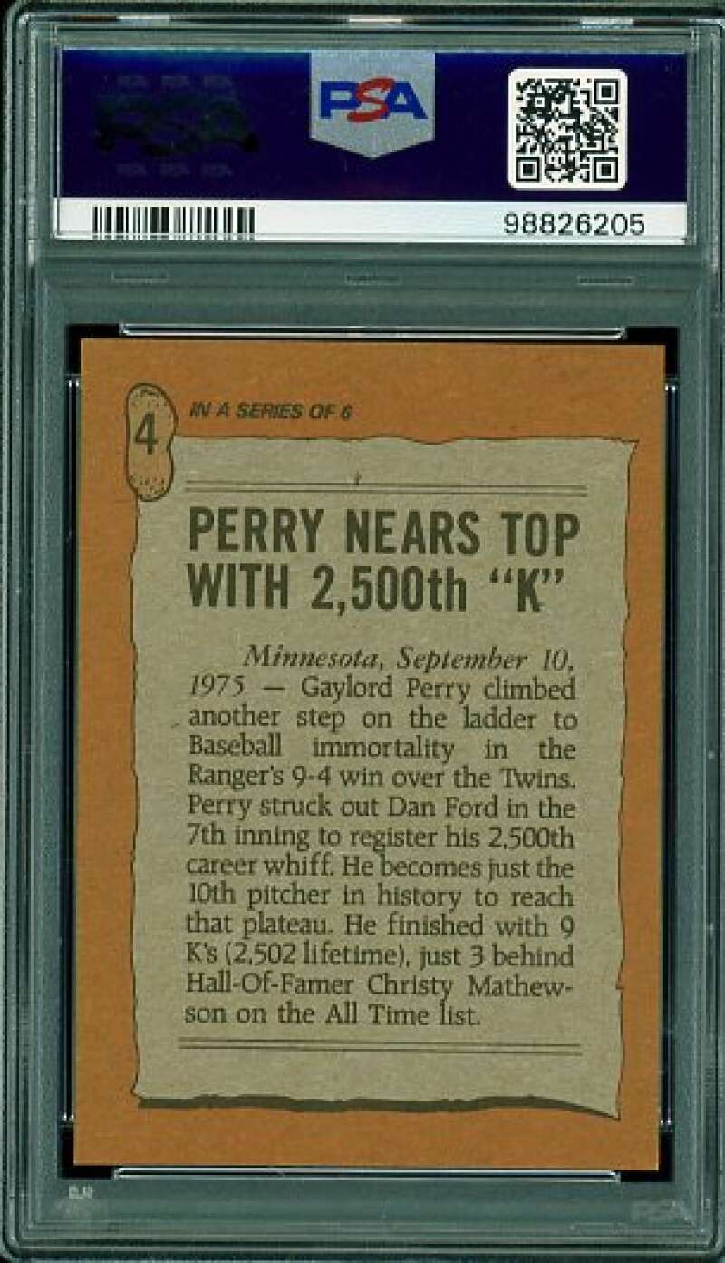 Gaylord Perry Card 1983 Perry Highlights 2,500 Strikeout #4 PSA/DNA Cert 6 Auto Image 2