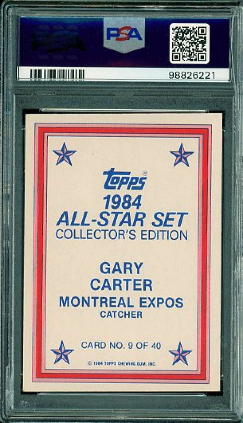 Gary Carter Card 1984 Topps All-Star Glossy #9 PSA/DNA Cert 5 Auto Image 2