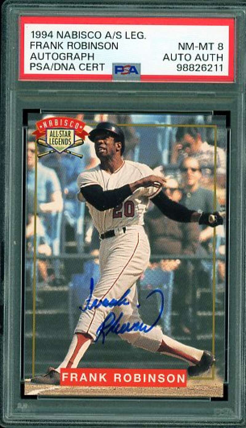 Frank Robinson Card 1994 Nabisco A/S Leg. Autograph #nno PSA/DNA Cert 8 Auto Image 1